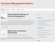 Tablet Screenshot of inventoryadvice.com